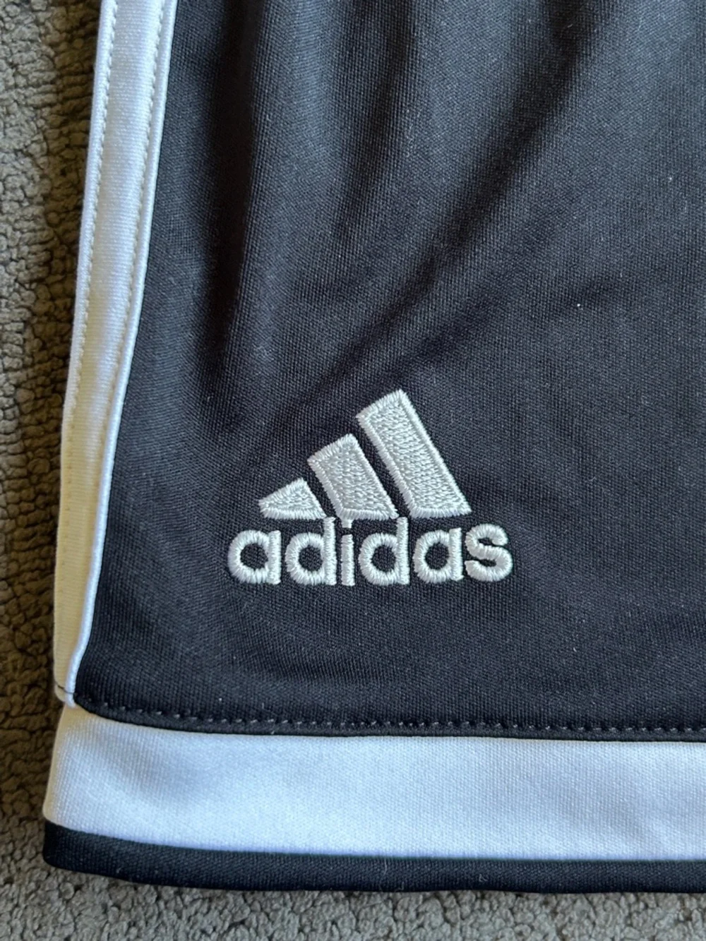 adidas Black and White Kids Athletic Shorts